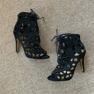 Aldo Open Toe Heels Size 8.5 Black Women’s High‎ Heel Stiletto